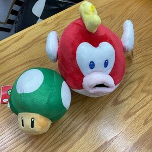Nintendo Red and Green Plush Toy Duo